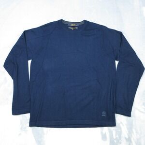 Tommy Hilfiger Sweater Mens Large Blue Merino Wool Crewneck Made in Japan NWT